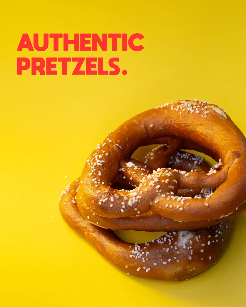 Fresh salted pretzels